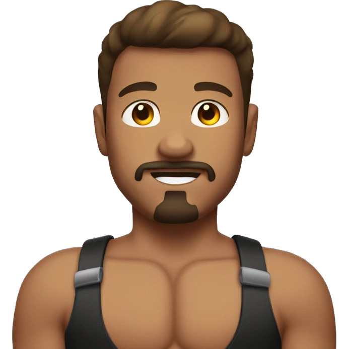 english boy with goatee and big muscels emoji