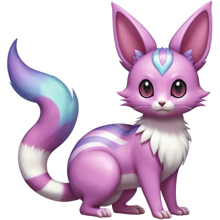 Shiny Furret-Espeon-Skitty-Delcatty-Furret-Noibat-Noivern-Hybrid (Full body) emoji