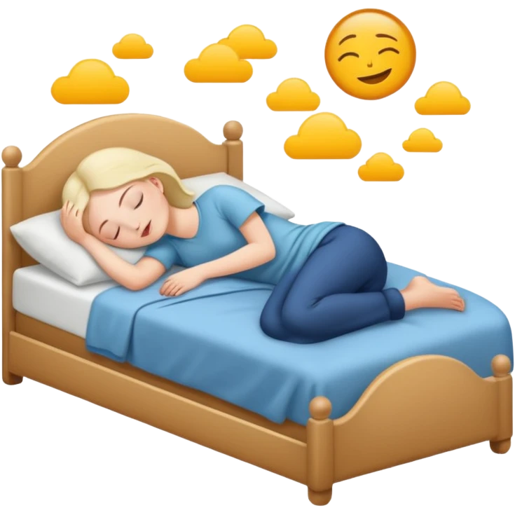 Sleep on a bed emoji