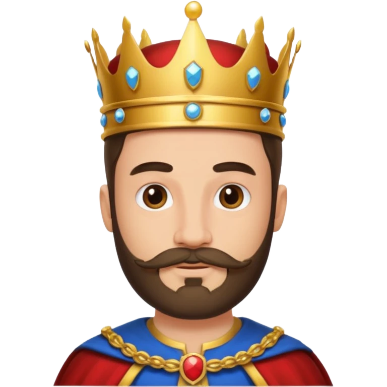 A young king with beard and mustach emoji