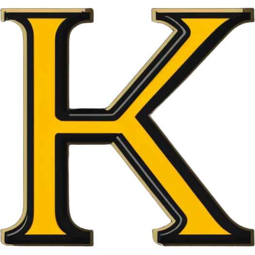 letters BLK with gold outline emoji