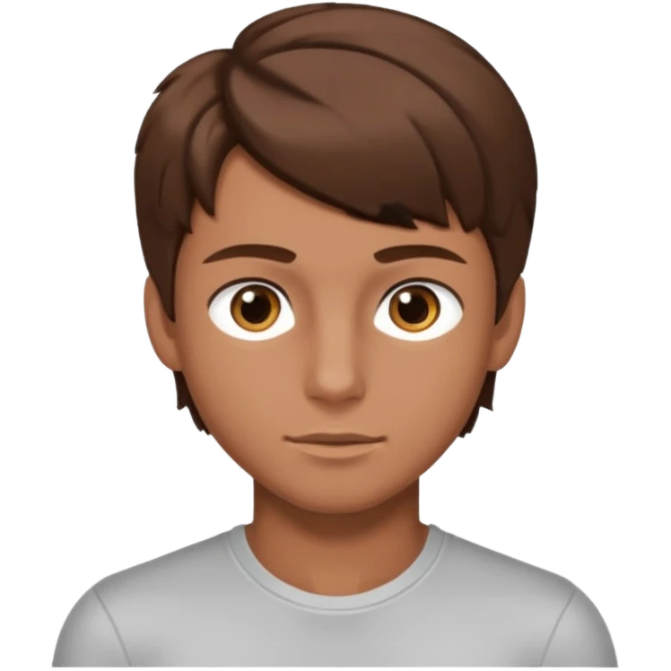 teenager guy hot brown hair, abbs, brown eyes, sexy emoji