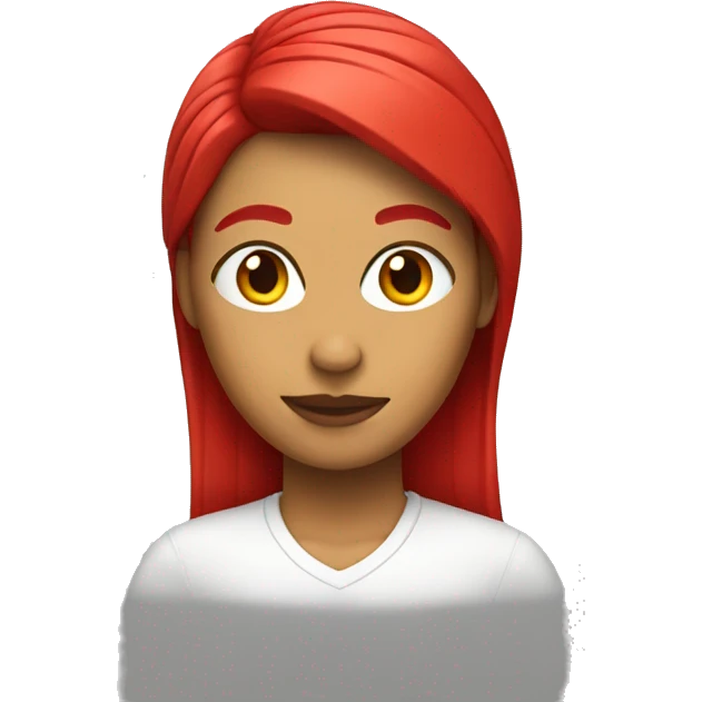 chica con pelo rojo emoji