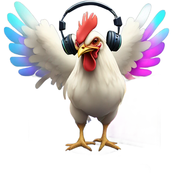 Gaming chicken  emoji