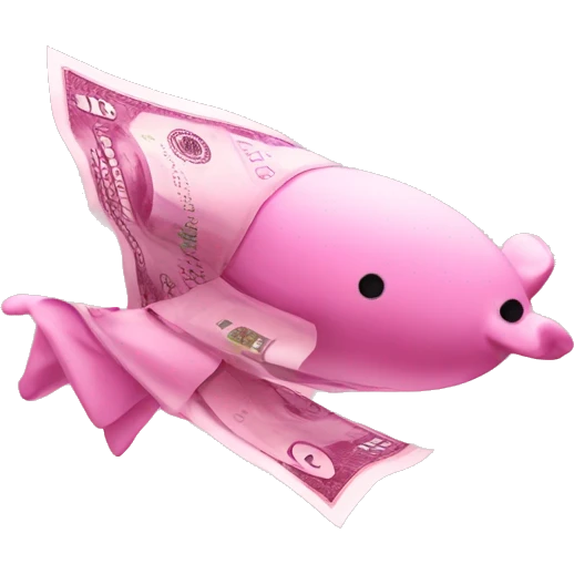 pink money flying  emoji