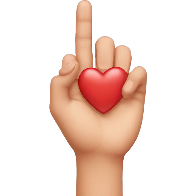 gen z finger heart emoji