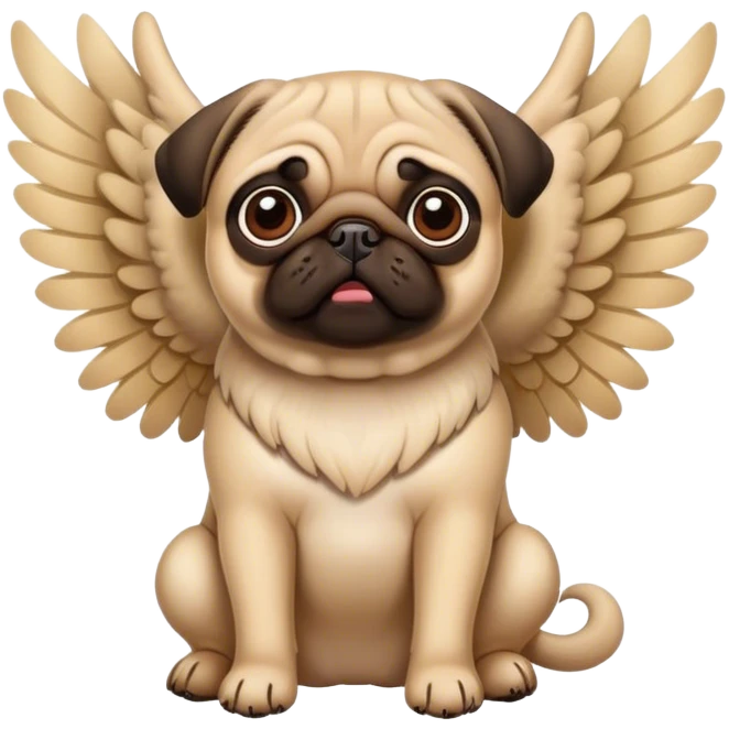Pug dog with wings emoji