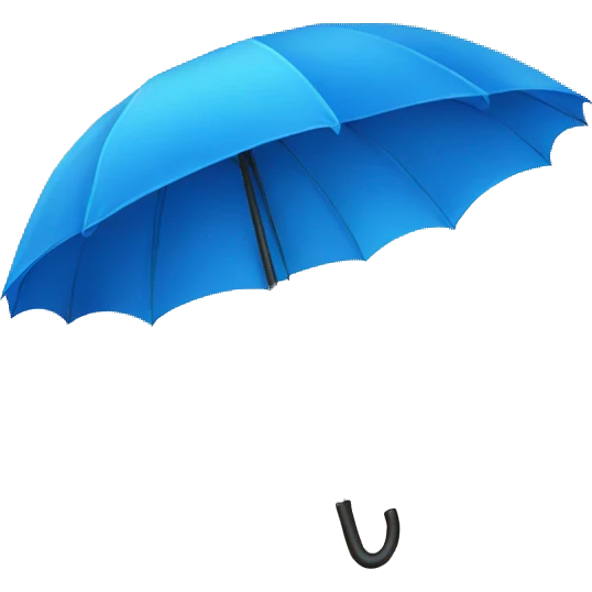 Blue umbrella emoji