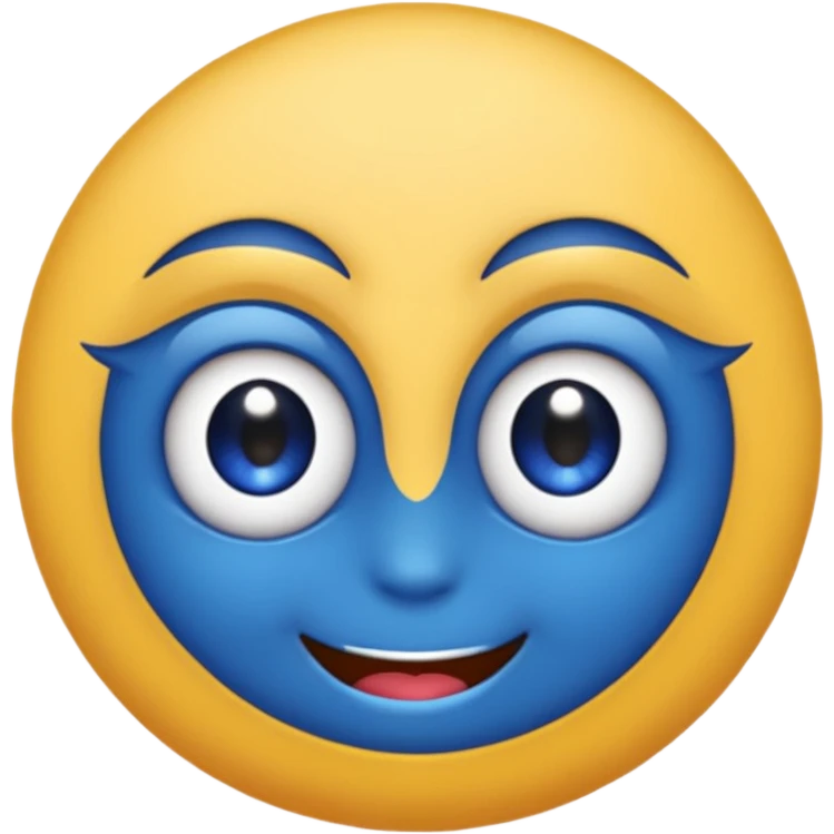 Un emoji myrtille avec des cils aux yeux emoji