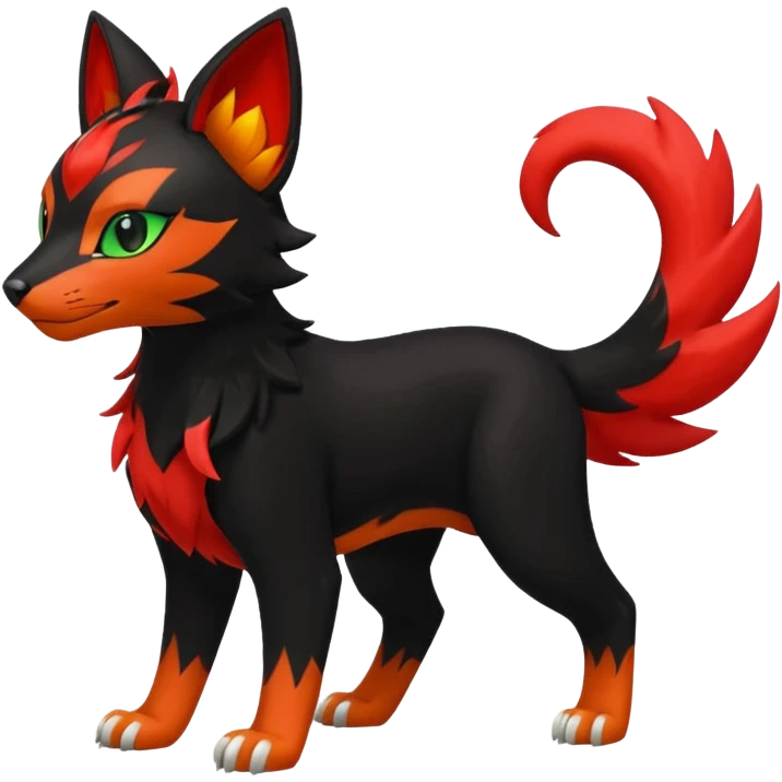 Liepard-Houndour-Sprigatito-Litten-Pokémon-fusion-creature (full body) emoji