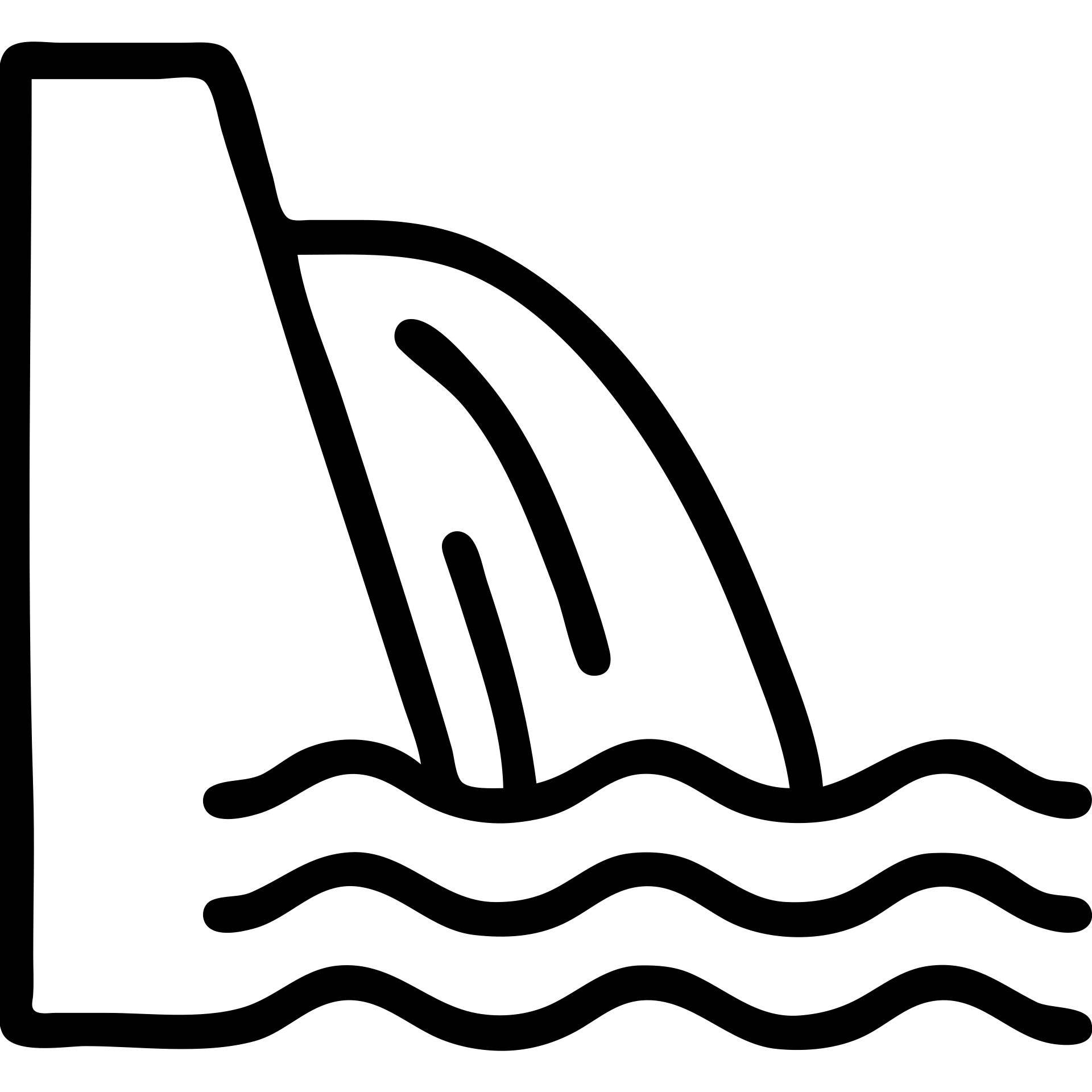 outlined dam with water flowing icon emoji