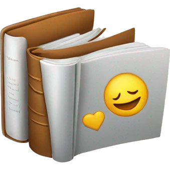 a book with the emotion of embarrassment  emoji
