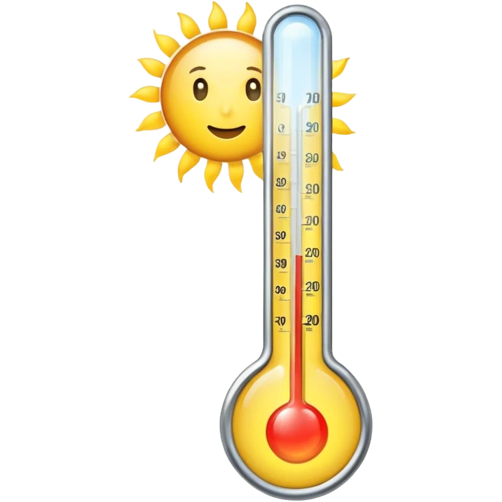 thermometer sun emoji