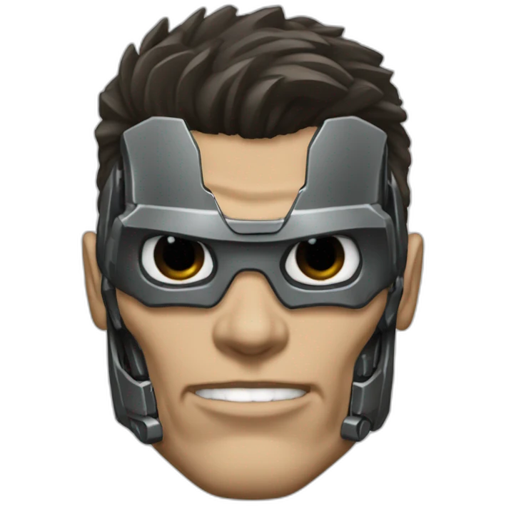 Terminator head half schwarzie emoji
