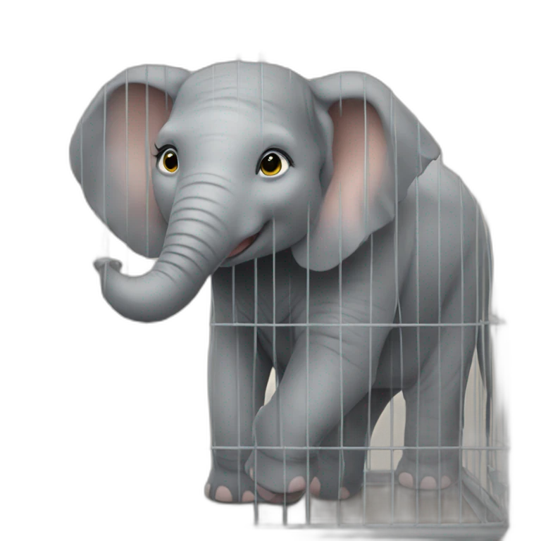 elephant in cage emoji