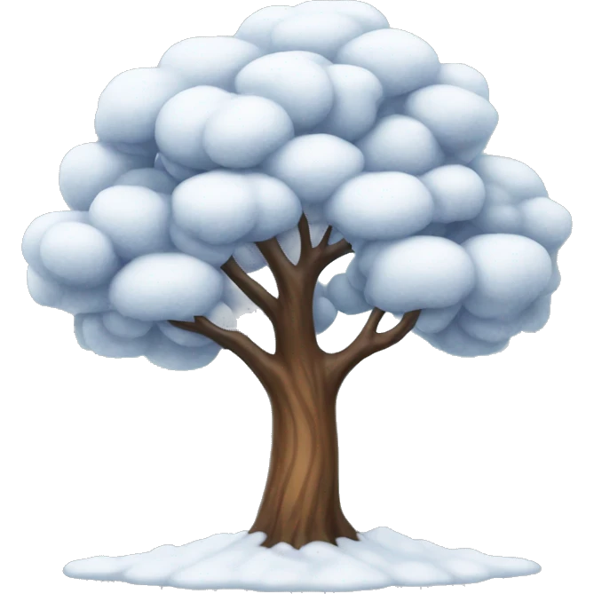 tree with snow emoji