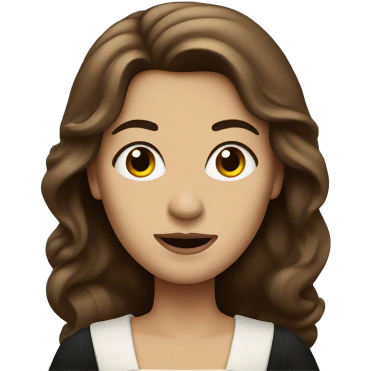 Opera singer guy with long brown hair emoji