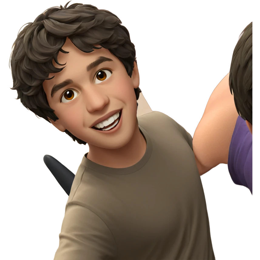happy boy with short hair emoji