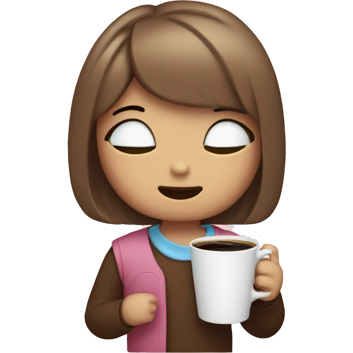 hello kitty drinking coffee emoji