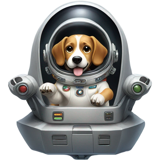 Dog in a spaceship  emoji