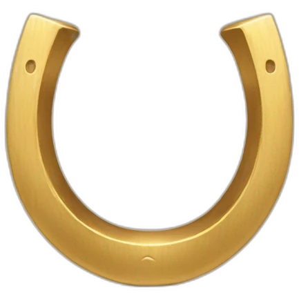 Gold horseshoe emoji