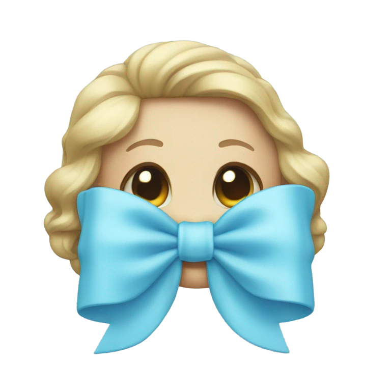 lt blue bow emoji