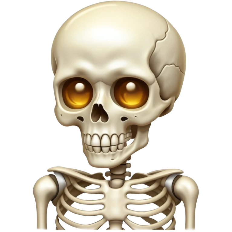 Skeleton sweating emoji