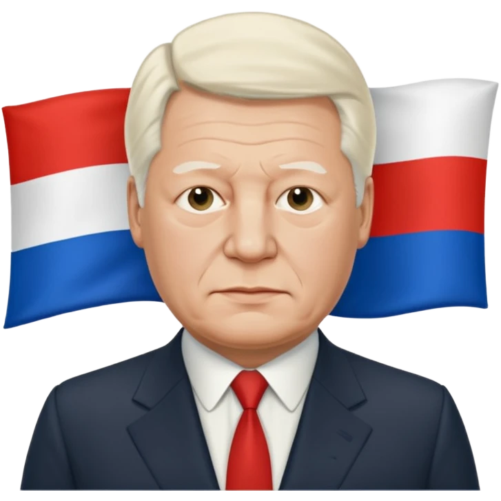 Boris Eltsin and Russian 1991 flag emoji