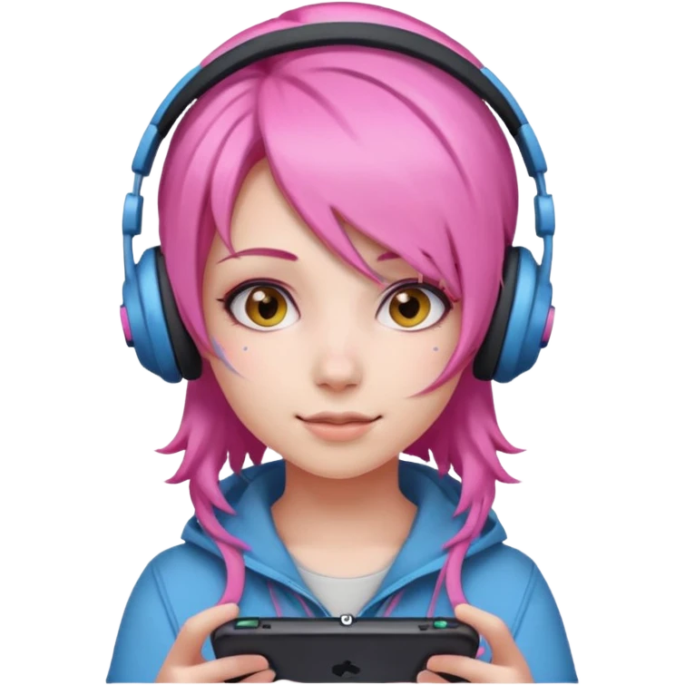 Gamer girls pink and cutee emoji