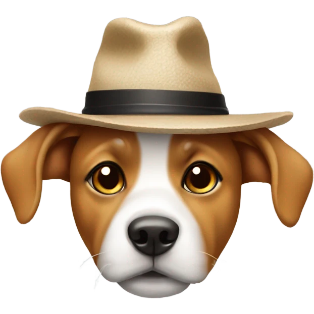 dog wearing a hat emoji