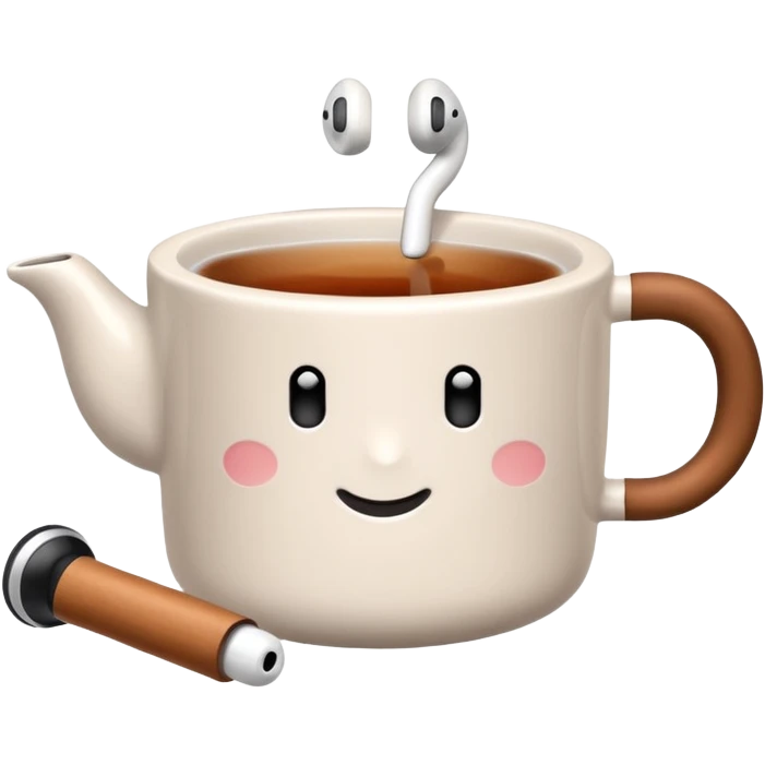 Create tea with AirPods in it emoji