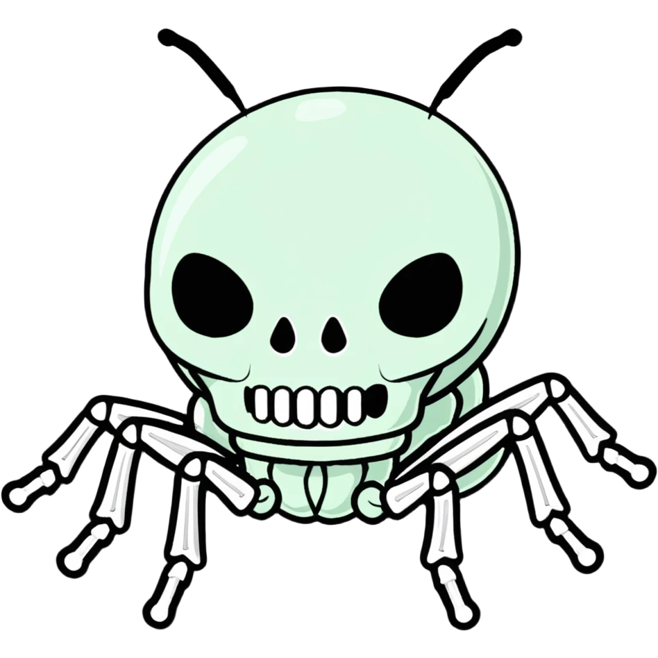skeleton bug emoji