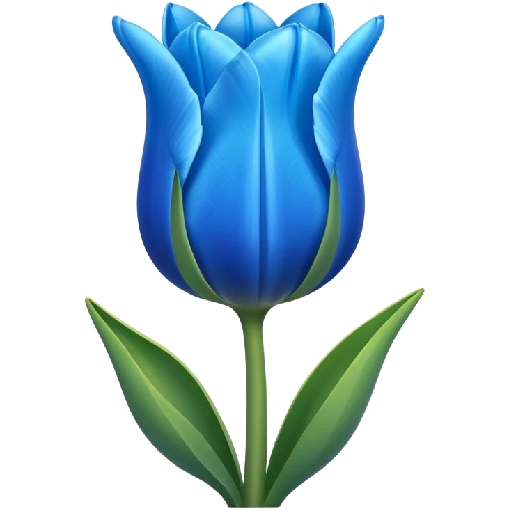 Emoji de un tulipán azul emoji