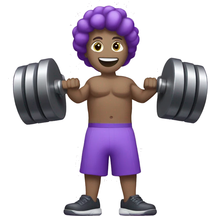 Lilac pair of dumbbells emoji