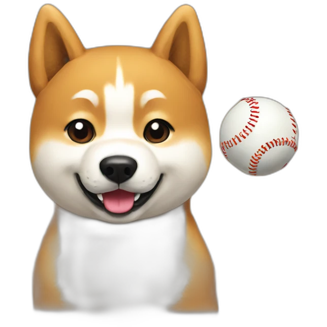 shiba-playing-baseball emoji