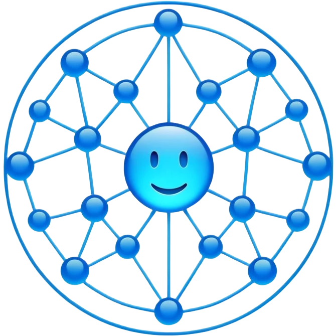 network in a circular form emoji