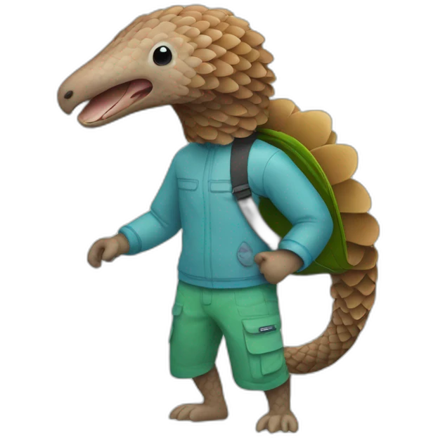 pangolin surfer emoji
