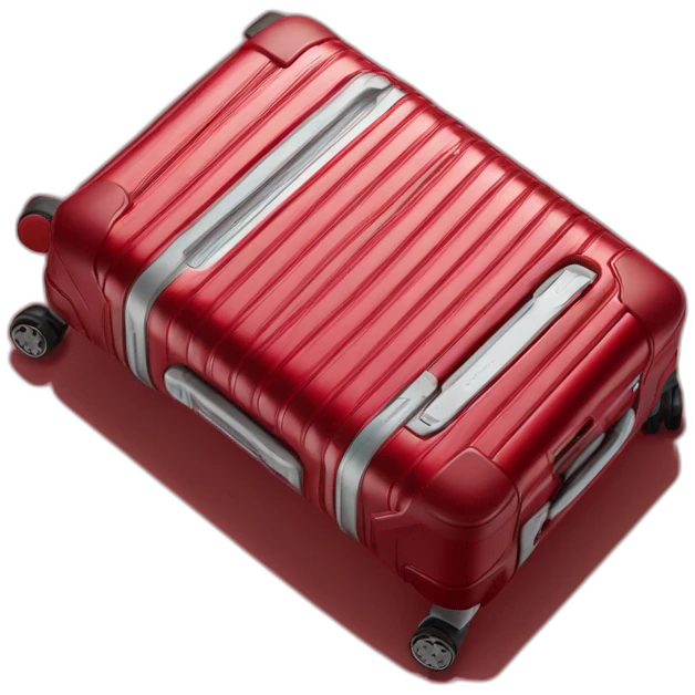 One Rimowa red Essential Cabin luggage emoji