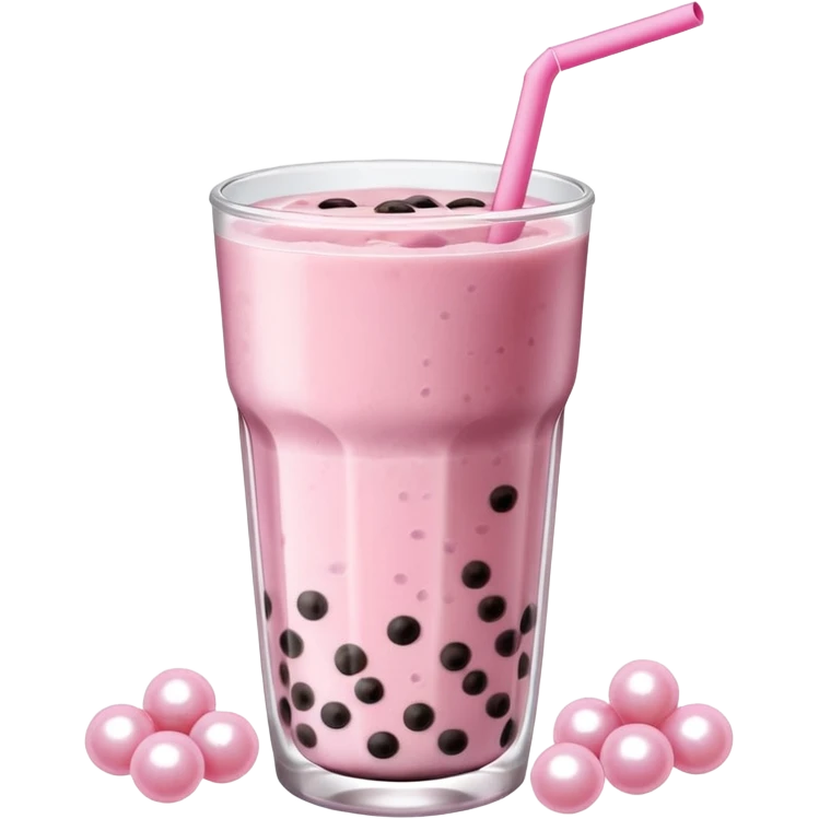 Pink boba tea emoji