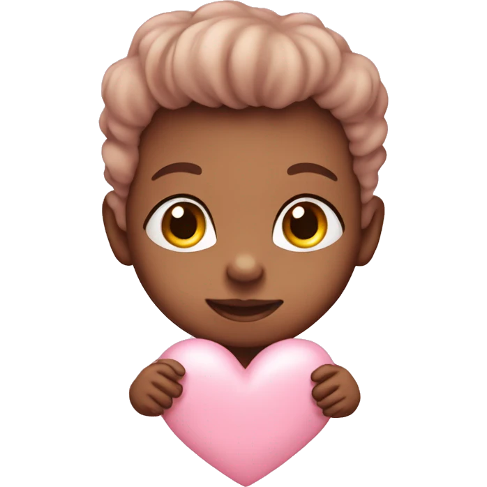 Baby pink color heart emoji