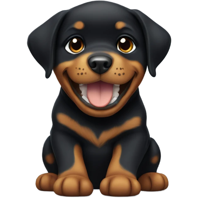smiling rottweiler puppy emoji