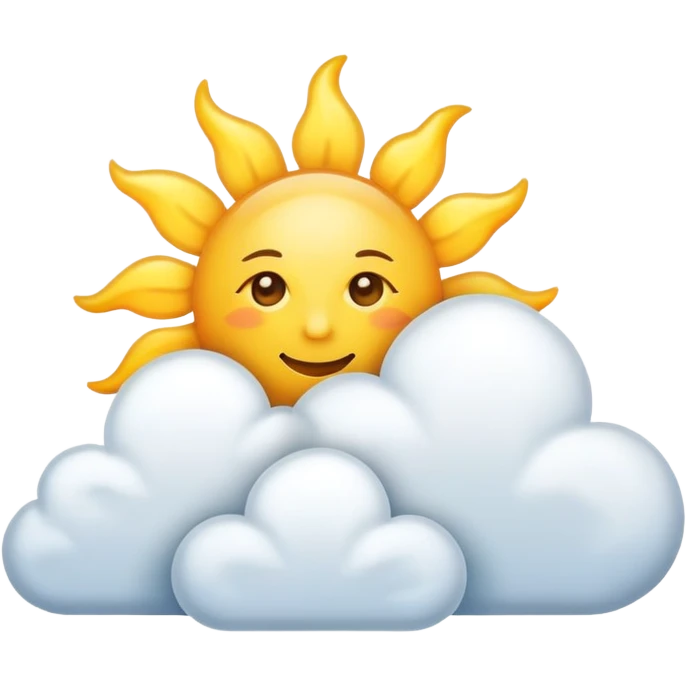 Sun and clouds  emoji