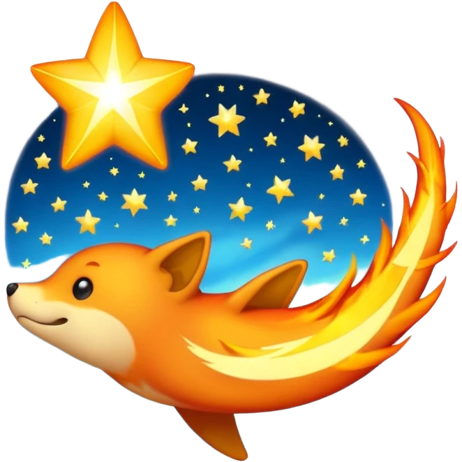 Meteor – Bright falling star with blazing tail emoji