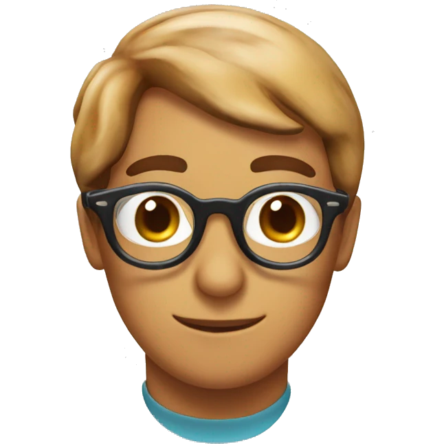 cinnamon roll with glasses emoji