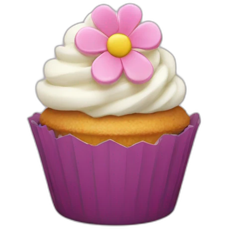 blossom cupcake emoji