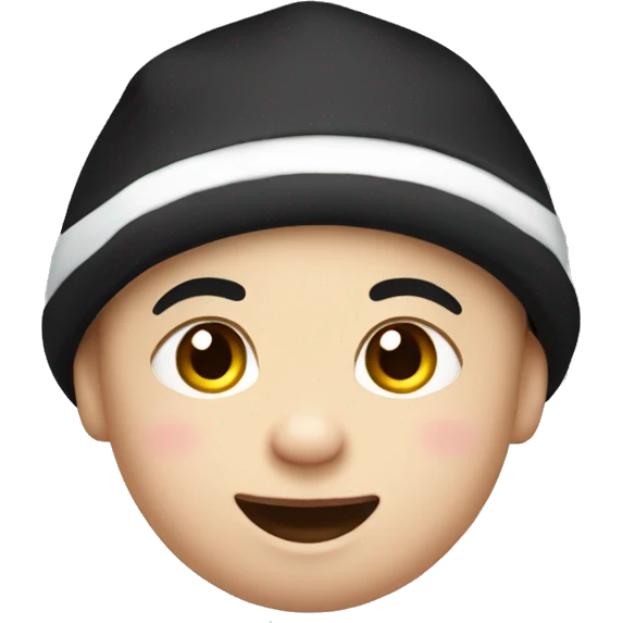 Cara de bebé con gorro de panda emoji