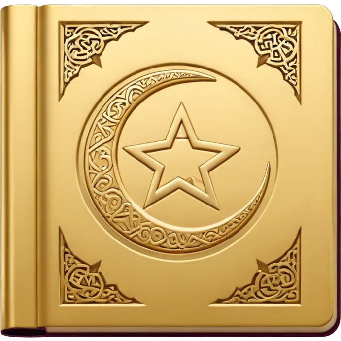 Closed Quran with the Islamic Symbol on it (moon and star) emoji