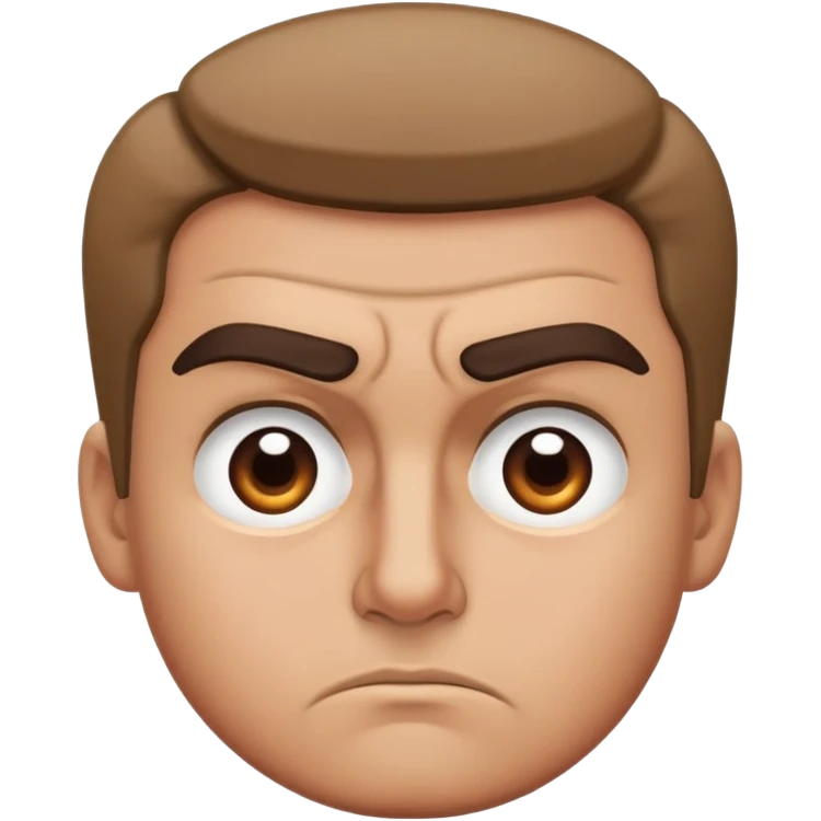 stern serious face with furrowed brow emoji