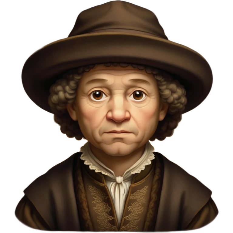 of-rembrandt,-shown-as-a-master-artist-with-deep,-introspective-eyes-and-richly-detailed-period-clothing,-rendered-with-dramatic-chiaroscuro-lighting-that-emphasizes-his-legacy brown puffy hat emoji