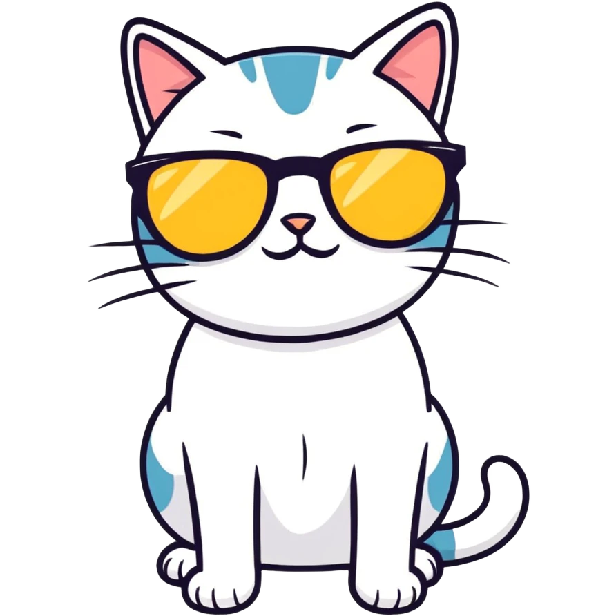 Cat with sunglasses emoji